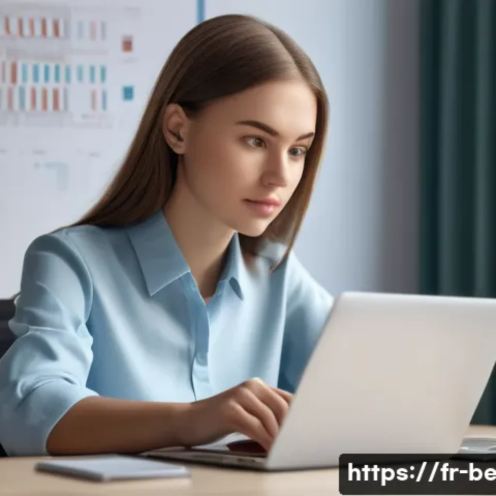 벨라루스에서의 사기 피해 사례 - A detailed digital art scene showing a Belarusian office worker sitting at a modern desk, cautiously...