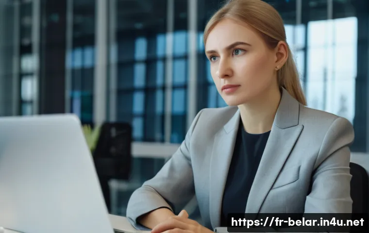 벨라루스에서의 여성 인권 문제 - A professional Belarusian woman in her early 30s wearing smart business attire and subtle makeup, si...